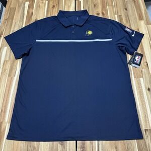 Indiana Pacers Polo Shirt Mens XL Blue Nike DriFit NBA Basketball Stretch‎ NWT